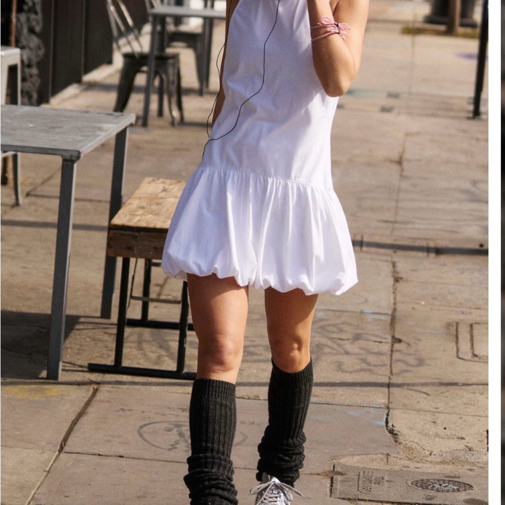 Free People Hot Shot Bubble Set White , 2pc (Dress & Shorts) NWT - Picture 5 of 13